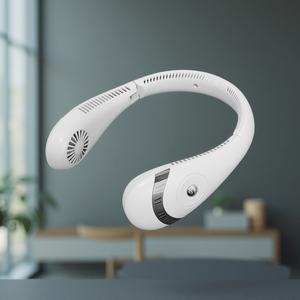 พัดลมคล้องคอแบบพกพา พับได้ เงียบ ไร้ใบพัด ชาร์จผ่าน USB พร้อมหน้าจอ LED แสดงผลแบบดิจิตอล <span class=keywords><strong>ปรับ</strong></span>ความเร็ว<span class=keywords><strong>ได้</strong></span> 3 ระดับ ขายส่ง - Product Image 1