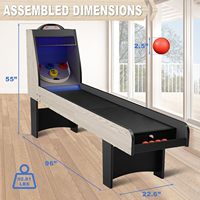 Table de jeu d'arcade GRGM GT23015 8 Roll Score 4 balles |   Machine à balles classique avec marqueur électronique LED, son et jeu de balles automatique