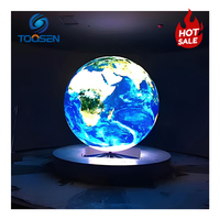 Pantalla LED Esférica Personalizada HD Visión 3D a Todo Color de 360 Grados Irregular para Centros Comerciales Disponible en Diámetros de 1m y 5m