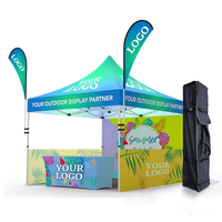 Vente flash Tente de marché extérieure personnalisée 10x20 pieds en aluminium résistante au vent, tente d'exposition, chapiteau, auvent, pop-up avec sac