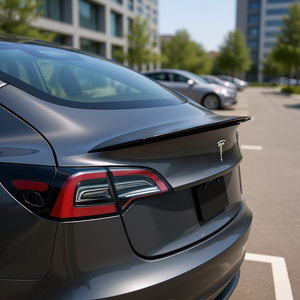 Aileron de coffre arrière Tesla Model 3 en fibre de verre finition mate, compatible 2017-2019 - Product Image 2