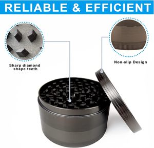 Luxury <b>Herb</b> <b>Grinders</b> Custom Wholesale Zinc Alloy <b>Grinder</b> 4 Parts Smoking Accessories Portable <b>Herb</b> <b>Grinders</b> - Product Image 2
