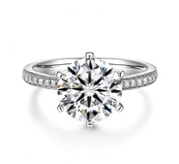 Bague de fiançailles en or pur 18 carats/PT950, diamant cultivé en laboratoire Blz 1-5 carats D VVS, bijoux fins romantiques pour femme