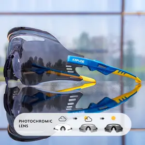 Kapvoe 사용자 정의 Photochromic 야외 스포츠 자전거 승마 선글라스 MTB 산악 자전거 사이클링 안경 안경 그림자