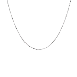 Collier personnalisable en platine Pt950 blanc mat à paillettes douces avec mini perles octogonales, accessoire unisexe décontracté à superposer, cadeau - Product Image 2