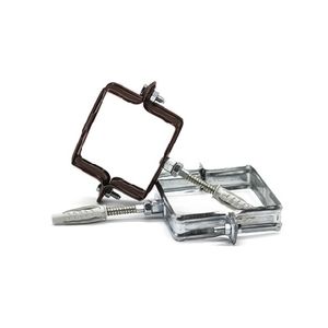 Collier de plomberie carré brun foncé 80x80mm pour siphons - Product Image 1