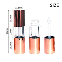 Nouveaux tubes de gloss à lèvres en ABS, contenants vides avec grande brosse et service d'étiquetage, 6 ml, logo personnalisé pour fard à joues et gloss à lèvres