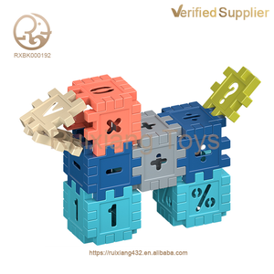 Ensemble de blocs en plastique ABS bricolage pour enfants jouet éducatif d'apprentissage STEM pour l'utilisation assemblée de la construction de l'alphabet <span class=keywords><strong>math</strong></span>ématique - Product Image 3