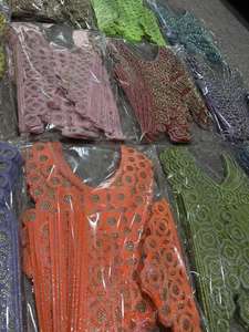 Collier brodé africain pour robe de mariée nigériane, décoration de couture, matériel DIY, accessoire de col doré - Product Image 3