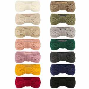 Bandeaux élastiques torsadés de couleur unie, bandeaux tricotés pour l'automne et l'hiver - Product Image 2