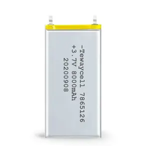 China OEM 7865126 8000mah 3.7v lipo battery lithium battery size can be customized