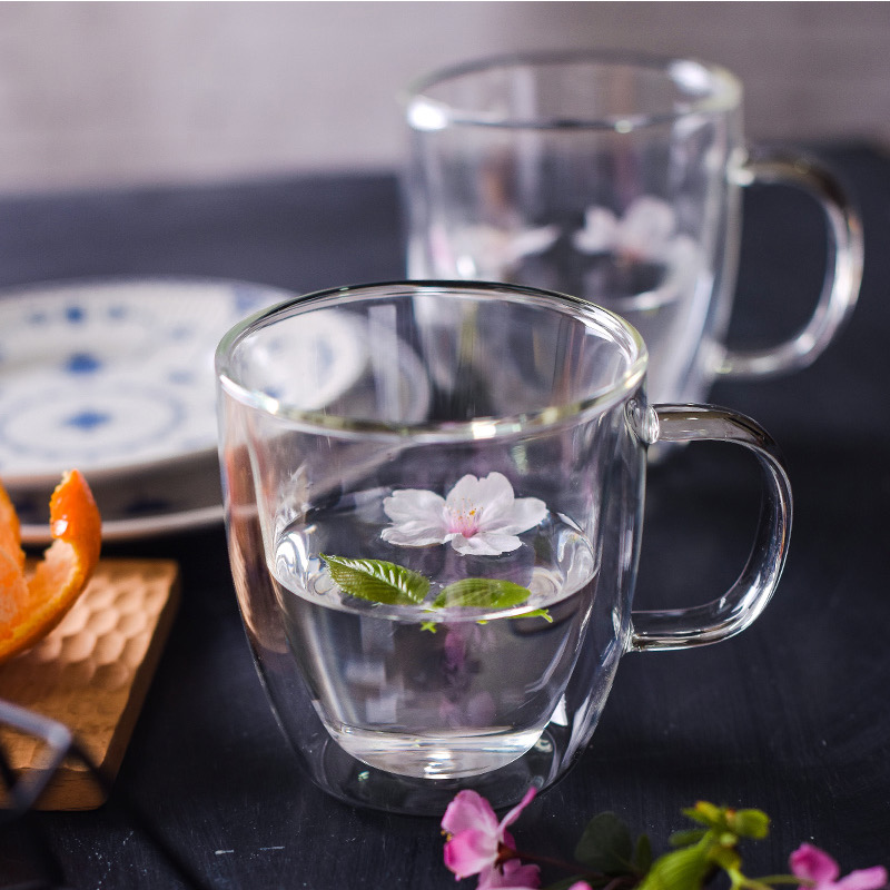 450ml/15oz 350ml/12oz 250ml Double Wall Glass cup