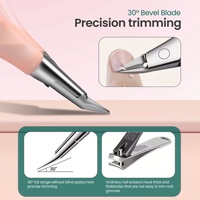 Coupe-cuticules professionnel ultra-affûté en acier inoxydable résistant à la rouille, outil de manucure et pédicure pour salon