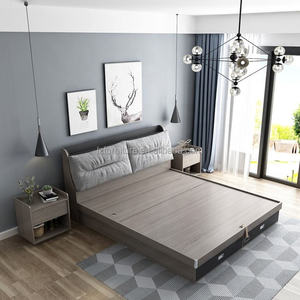 Foshan Furniture Wooden Bed Frame with <b>Storage</b> Double Queen Bed Frame with Drawers For Hotel Apartmetn - Product Image 5