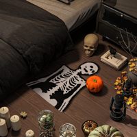 Tapis graphique amusant, tapis moderne à motif de dessin animé, tapis de sol doux antidérapant, lavable en machine, pour chambre à coucher, salle de bain, salon
