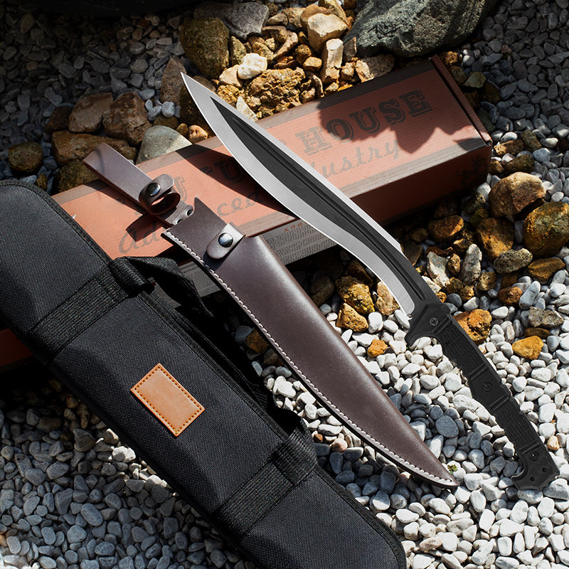 DIY OEM Customizable Tactical Hunting Survival Knife Wooden Handle ...