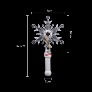 Quà tặng giáng sinh bán buôn LED nhấp nháy bông tuyết Cây Đũa Thần ánh sáng lên bông tuyết Cây Đũa phép - Product Image 4