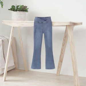 Jeggings en Spandex Tissé pour Femmes de Haute Qualité Respirants Skinny Droits Taille Haute Denim Clair Lavé 12oz Poche Décontracté Été - Product Image 3