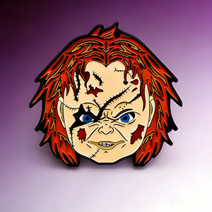 Épinglette personnalisée par le fabricant sur le thème des films d'horreur, badge de revers en émail souple pour Halloween - Product Image 4