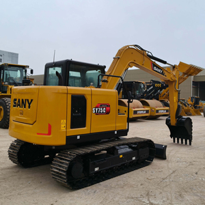 รถขุดไฮดรอลิก Sany SY75C 7 ตัน เครื่องยนต์ Isuzu Tier 4 ใหม่ รถขุดขนาดเล็ก Sany พร้อมใบรับรอง CE - Product Image 1