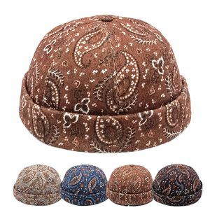 Casquette de baseball rétro unisexe, motif marin, pêcheur, crâne, dockworker, imprimé paisley, design à revers bouclé, casquette de baseball classique. - Product Image 1