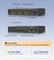 Promotion SY 8K pour séparateur 2.1 4K 1 entrée-2 sorties, moniteur bidirectionnel pour jeux, prend en charge la transmission vidéo 48 Gbps HDCP 2.3 RGB 4:4:4
