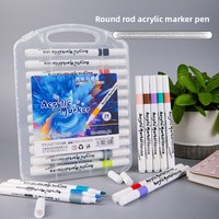 Acrylique DIY Aquarelle Stylo Ensemble 60/80 Couleur Opaque Peinture Stylo pour Art Étudiants Empilable Marqueur Stylo Plastique pour Peinture