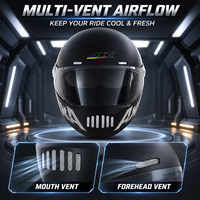Casque de moto intégral finition mate et brillante, double visière, protection solaire, lentille externe en PC, sécurité EPS, course moto