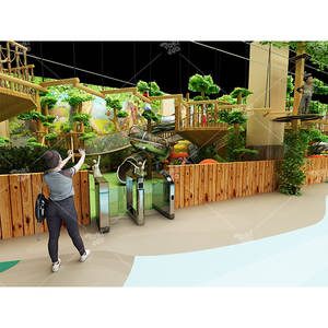 Pokiddo nuevo diseño comercial estilo jungla diversión trampolín Parque equipo interior niños parque infantil con cuerdas <span class=keywords><strong>curso</strong></span> - Product Image 4