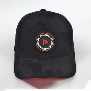 Grosir kustom desain Oem klasik anyaman Patch trendi 5 Panel topi olahraga bordir Logo katun Gorras topi Trucker pria