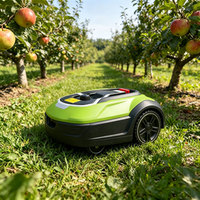 Tondeuse à gazon robotisée électrique avec fil de délimitation, moteur sans balais et propulsion autonome pour l'entretien des pelouses plates domestiques OEM