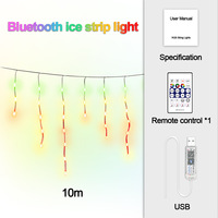 Tira de Luces LED con Control Remoto, Luces de Navidad RGBIC Inteligentes para Exteriores, IP65 Impermeables, Cambio de Color RGB, Sincronización con Música