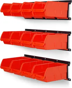 壁挂式储物箱工具零件车库单元货架塑料工具箱五金螺丝工具组织