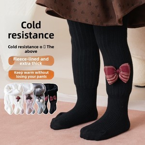 Leggings d'hiver pour bébé, nouveaux collants en velours tricoté épais, chauds, absorbants la transpiration, salopettes pour filles, vêtements d'extérieur, rétention de chaleur - Product Image 1