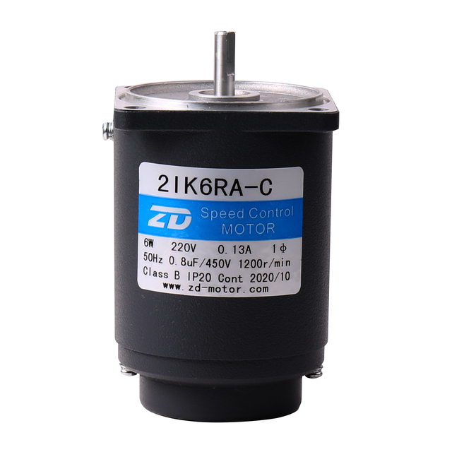 ZD Motor 100V 6W 60mm 50/60Hz Speed Controller Single Phase AC Brake Gearmotor Induction Brake Motor with Gearbox 2RK6GN-AMJ