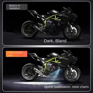 新型バイクフロアランプエンジェルウィングプロジェクションウェルカム雰囲気カーペット改造ユニバーサル広州 - Product Image 3
