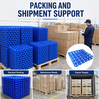 Boîte de rangement pour œufs durable 630x330x257mm, caisse en plastique empilable pour le transport en élevage avicole