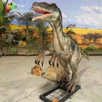 Modèle de dinosaure résistant aux intempéries pour l'extérieur - Raptor animatronique réaliste avec adaptabilité extérieure