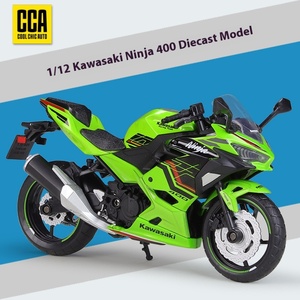 CCA Diecast <span class=keywords><strong>1</strong></span>:12 Kawasaki Ninja 400 modello giocattolo per bambini sterzo anteriore decorare modello di moto di simulazione in metallo - Product Image 6