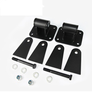 Engine Mount <b>Brackets</b> Universal For LS1 LS2 LS3 Engine Conversion Retrofit Upgrade Piano <b>Black</b> With Hardware Included - Product Image 2