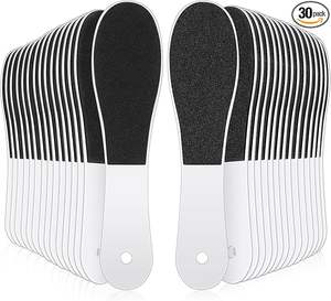 อุปกรณ์ทำเล็บเท้าราคาถูก ที่ขัดเท้าด้ามจับพลาสติกกันลื่น กระดาษทรายสองด้าน ขจัดหนังด้านเท้า เครื่องมือดูแลเท้า - Product Image 1