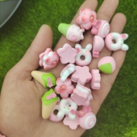 Breloques Slime Printanières Blanches Vertes Roses en Résine Kawaii, Cabochons à Dos Plat, Accessoires Miniatures pour Coque de Téléphone, Breloque DIY