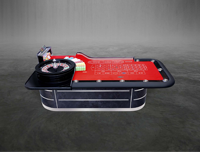 Table de Roulette Professionnelle SUCCESSOR, Table de Poker de Luxe pour Casino avec Disposition Personnalisée, Accoudoirs en Cuir et Porte-Gobelets