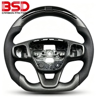 Volant en fibre de carbone personnalisé pour Focus MK4 Fiesta MK8, amélioration de l'intérieur, style sportif, affichage LED, carbone forgé