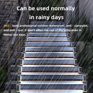 Lumière solaire de marche pour jardin ultra-lumineuse à <span class=keywords><strong>4</strong></span> LED, étanche IP65 avec capteur de lumière pour <span class=keywords><strong>escalier</strong></span>, rechargeable en journée, se transforme en veilleuse - Product Image 4