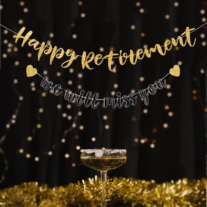 En Oferta, Decoración para Fiesta de Jubilación, Adornos Colgantes con Forma de Corazón en Dorado y Negro - Product Image 1