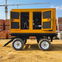 Groupe électrogène diesel silencieux Weichai 30 kW 37,5 kVA sur remorque, station d'alimentation mobile pour utilisation en extérieur