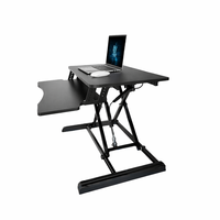 Support de levage à ressort à gaz pour bureau ergonomique double avec clavier et support pour ordinateur portable