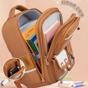 Mochila Escolar Kapibala Oxford Unisex para Estudiantes de Secundaria, Resistente a la Suciedad, Protección de Cremallera, Ultraligera, Curva, Linda - Product Image 3