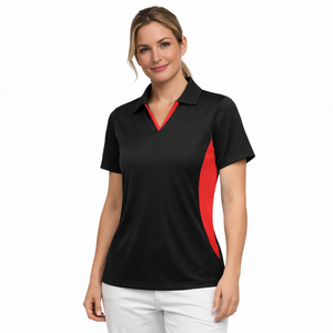 เสื้อโปโลวีเนคสำหรับผู้หญิง ระบายอากาศได้ดี หรูหรา คุณภาพสูง ยืดได้ 4 ทิศทาง เหมาะสำหรับเล่นกีฬา รับสกรีนโลโก้ - Product Image 1